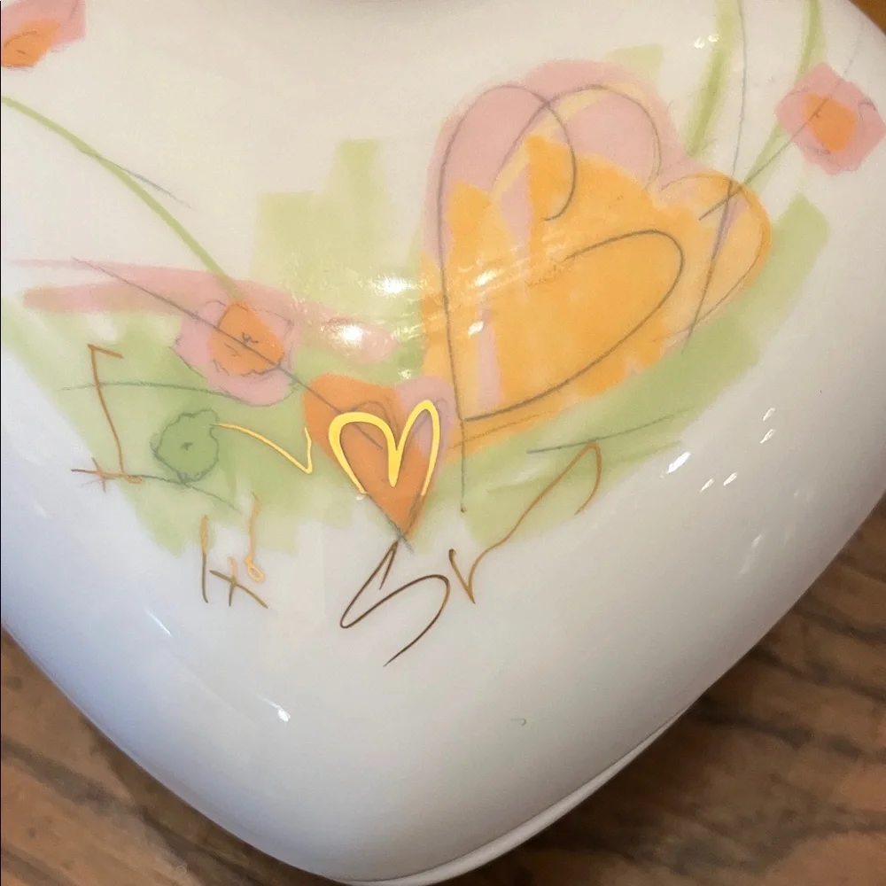 Rosenthal‎ Heart-Shaped Floral Trinket Box